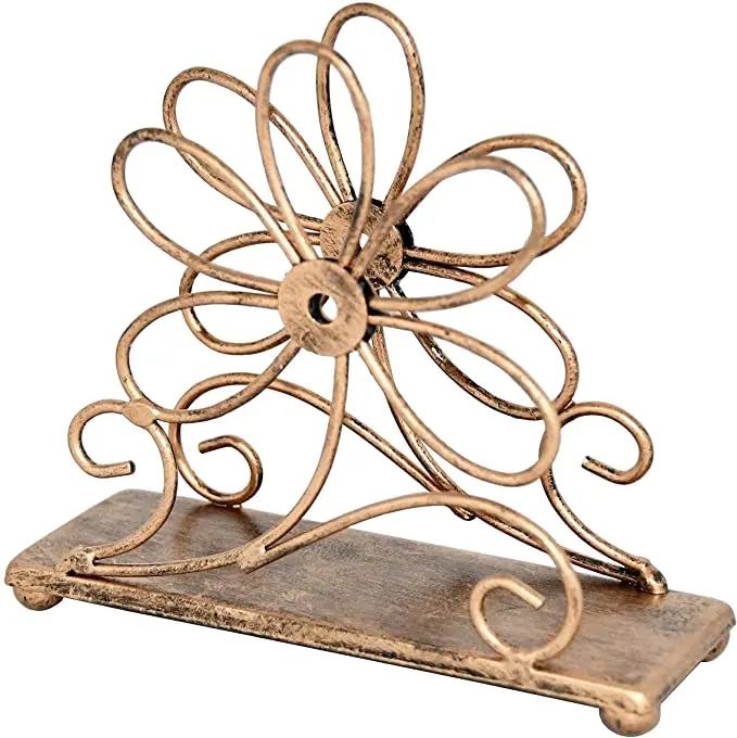 Custom Shape Solid Iron Metal Tissue Paper Holder in Marvelous Design Perfect for Elegant Tabletop Kitchenware at Home