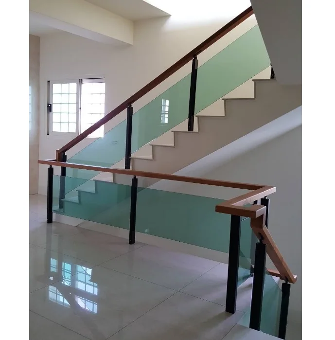 RS3070  Manufacturer Wholesale stair railing with glass  high quality handrail balustrade