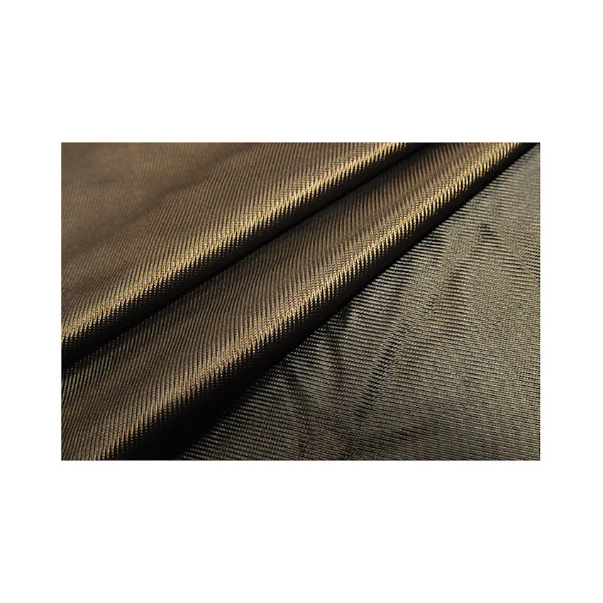 Fabrics Supplier Knitted Tricot Brown Stocklot Fabric from Taiwan