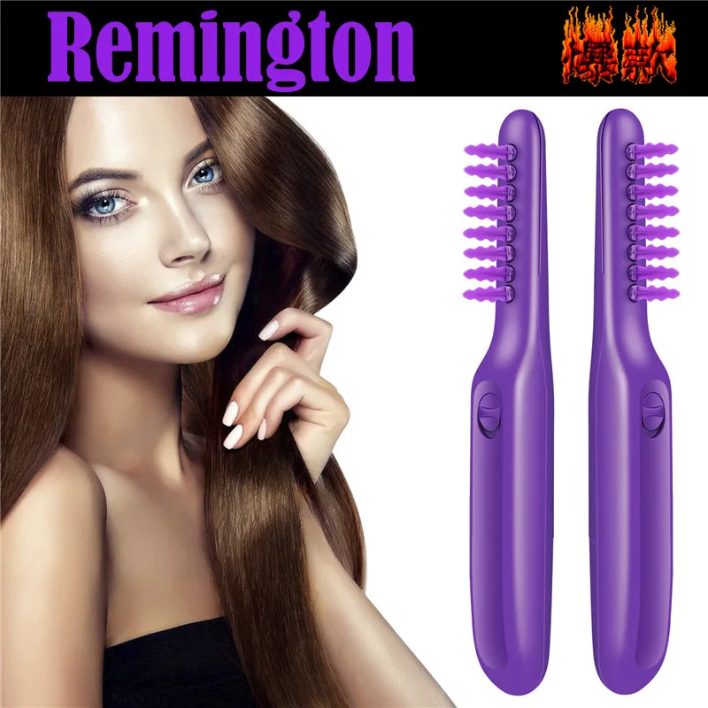 Electric Detangling Brush Automated Hair-Detangler - Automatic Hair Detangler Brush Wet Or Dry Use Purple Hair Brush