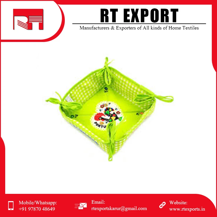 2021 Wholesale Bread Basket 100% Pure Cotton Best Quality Bread Basket Available in Manufacturer Price .