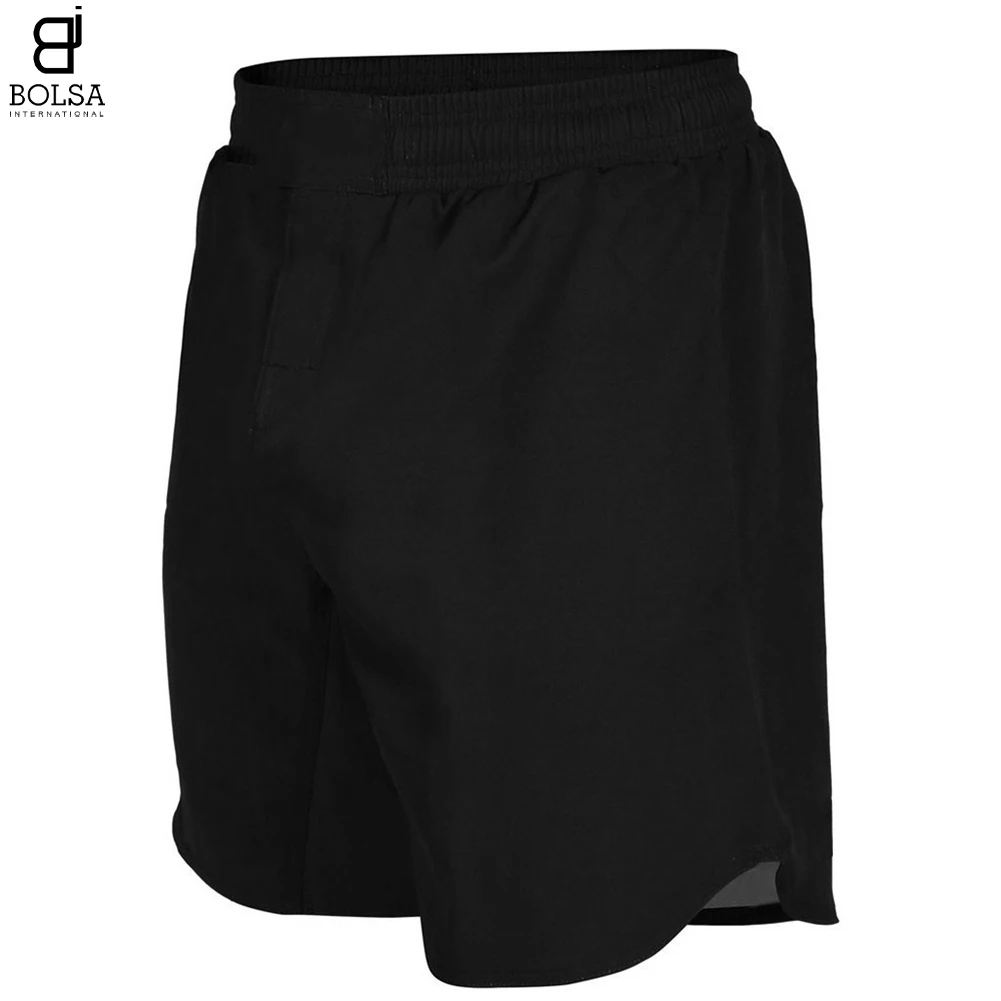 Black custom logo fight shorts mma short grappling shorts