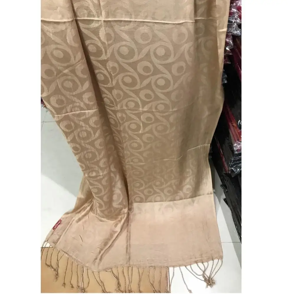 Жаккардовые шали из однотонной вискозы из пашмины с индивидуальным дизайном