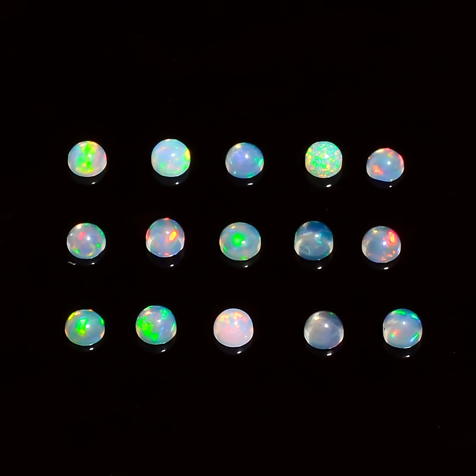Indian Opal Gemstone Round Shape Cabochon Natural Jewelry Making Cabochon Flat Polished