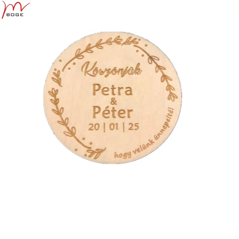 Wedding wooden gift to guests  carving crafts  supports customization Wooden date cards inviting wedding guests