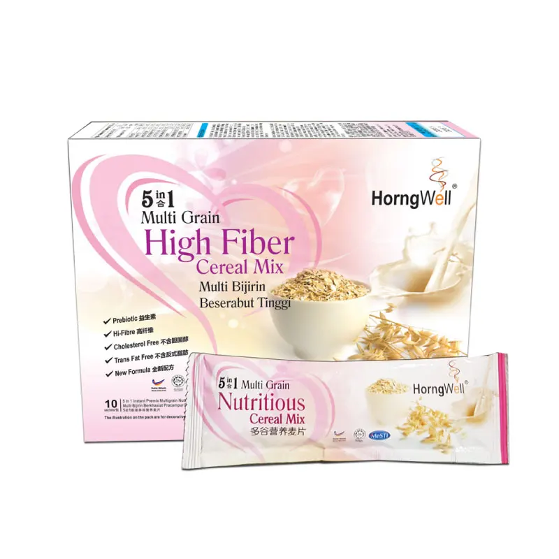 5 в 1, многозернистая высоковолокнистая смесь для завтрака, овса, хлопьевая смесь с пребиотиком