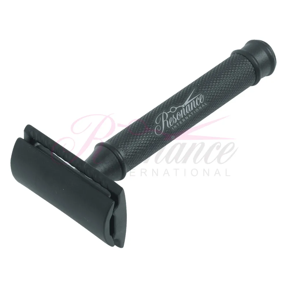 
Matt Black private label model double edge blade brass metal handle adjustable new shaving safety razor 