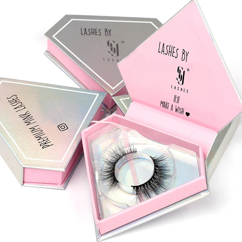 SY Customise Circle Heart Shaped Eyelash Box Packaging