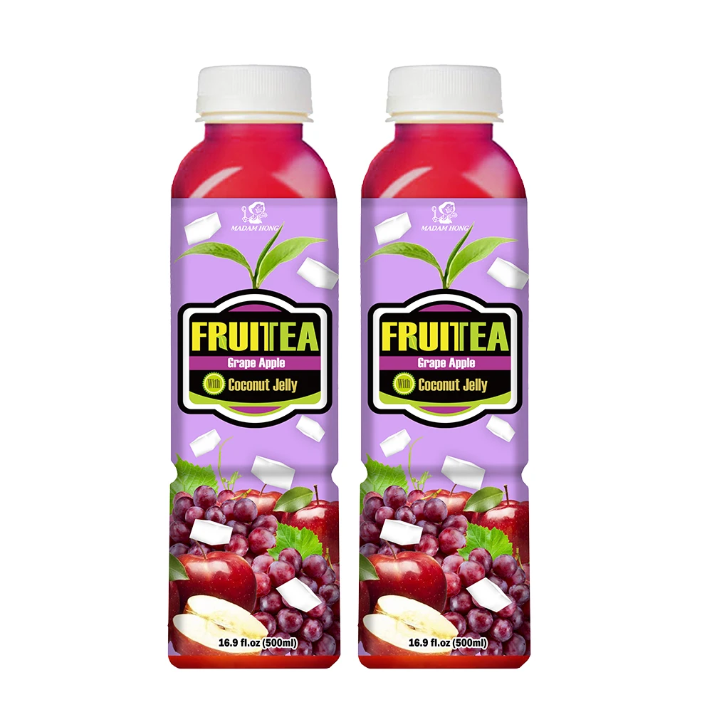 Тайвань 490 мл лимонный кокосовый желе из гуавы фруктовый чай напиток