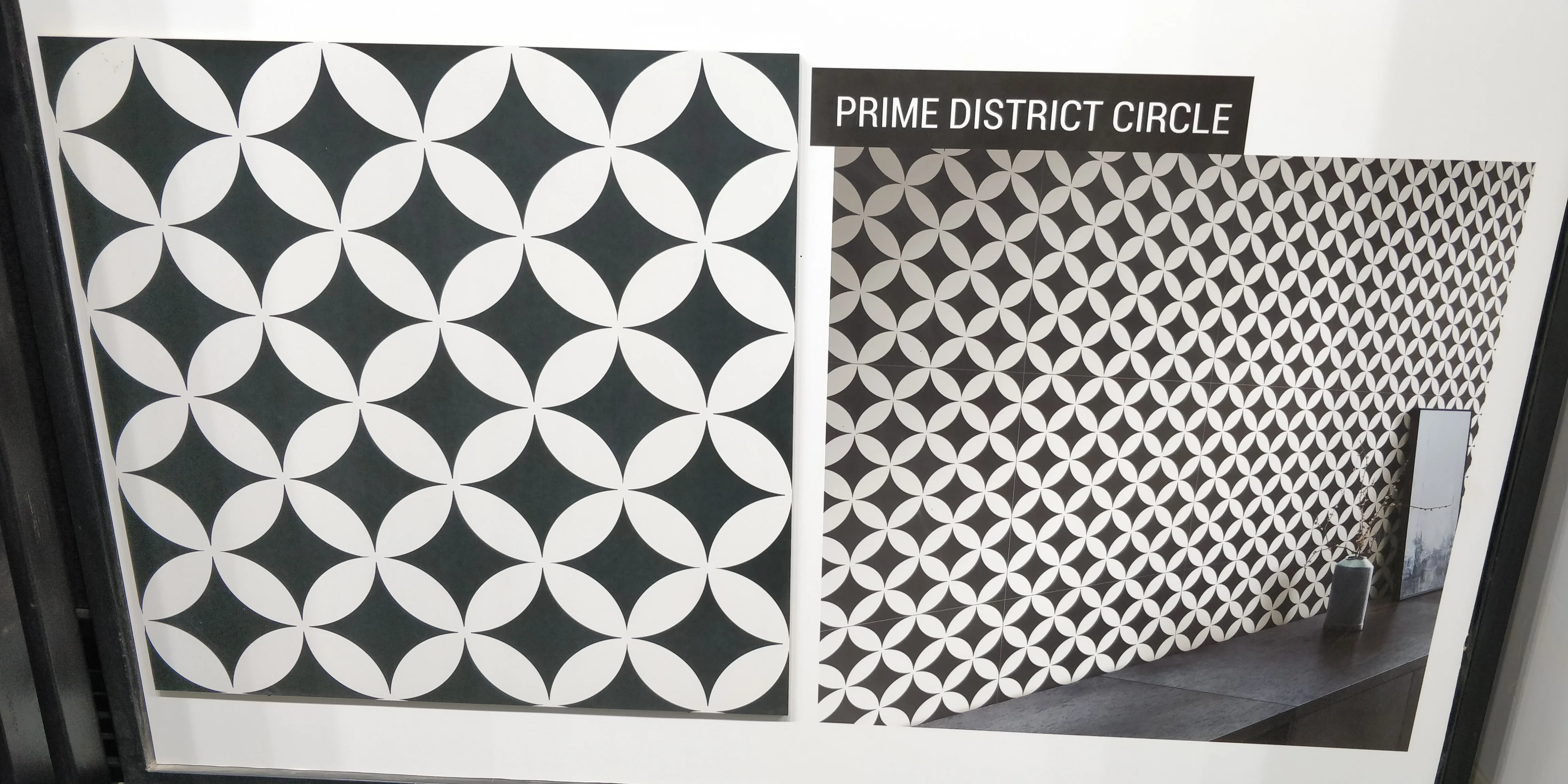 Плитка черно-белая фарфоровая для пола и стен 600 Х600