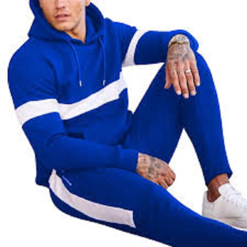 
Стильный Простой хлопковый полиэфирный спортивный костюм, оптовая продажа хлопковых мужских спортивных костюмов на заказ 
