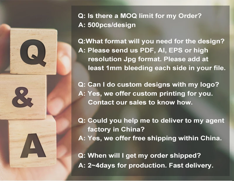 MOQ 500 FAQ