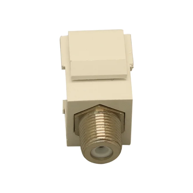 Gold-Plated Coaxial Keystone Jack Insert F Type Keystone Connectors