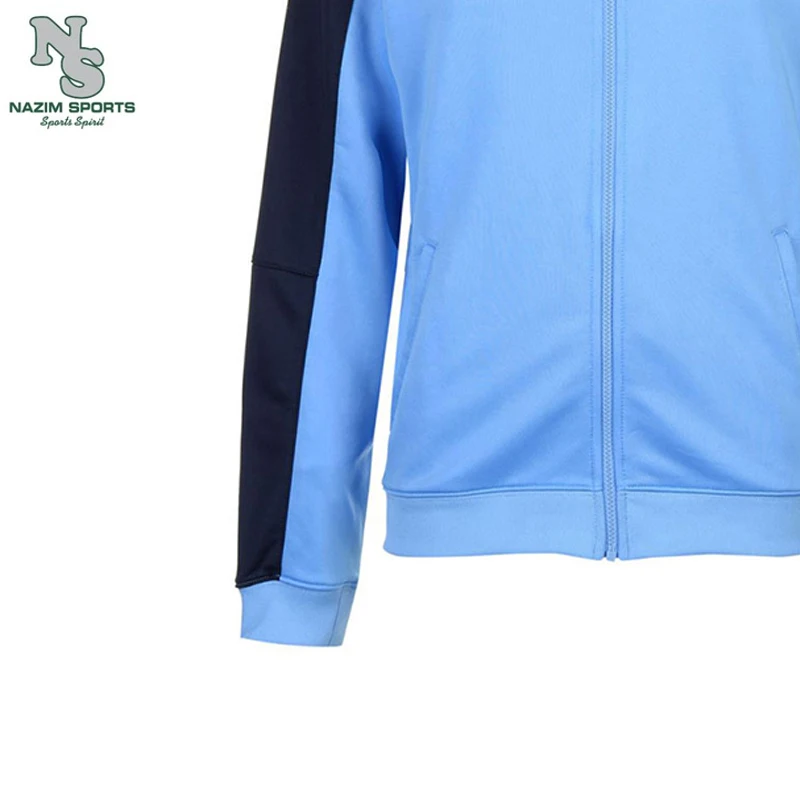 Новый дизайн ваш собственный спортивный костюм Мужская одежда рубашка на молнии без капюшона и джоггеры приталенный темно-синий комплект