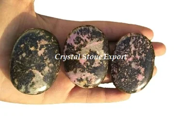 Rhodonite Palm Stone High Quality Gemstone Palm Stone - Wholesale Natural Palm Stone
