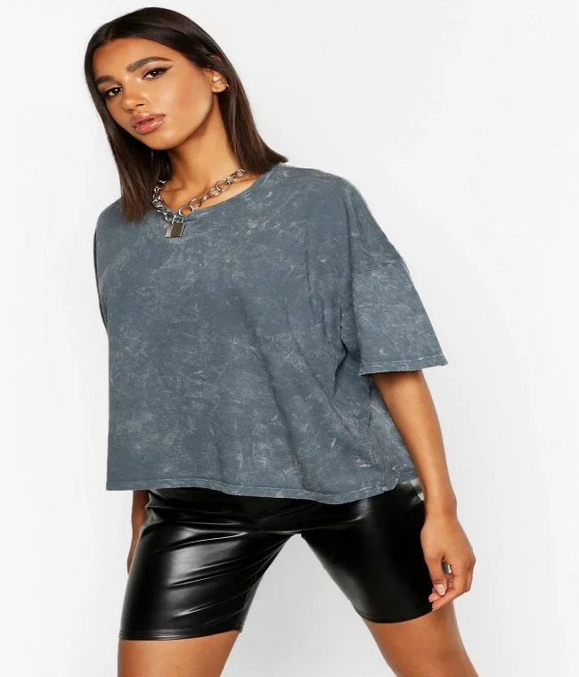 
Женская футболка с длинным рукавом, простая свободная Однотонная футболка с круглым вырезом, весна-лето 2021 