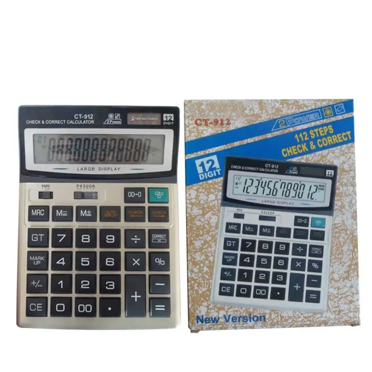 Cheap Desktop Classic Solar Power Office Financial 12 Digits Electronic Calculator