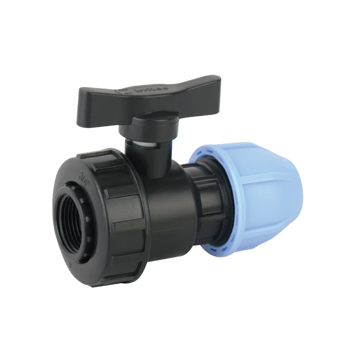  Бренд ирригационный пластиковый pp ПВХ двойной соединение HDPE PE PP шаровой клапан для водопроводной трубы PN16 Компрессионный