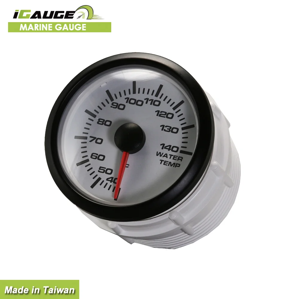  52mm electrical white face waterproof water temp gauge for