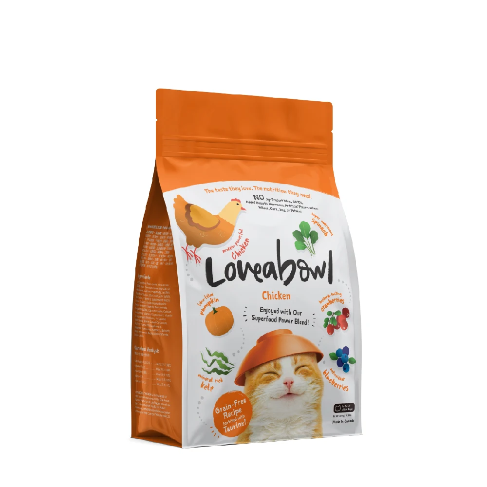 Бренд Loveabowl, Канада-производитель, 0,33 фунта, сухая еда для кошек, домашние 6 смешанных овощей, куриный вкус, корм для кошек