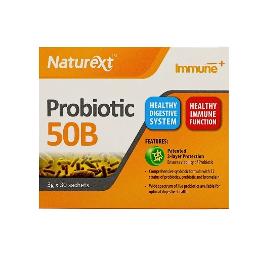 Naturext Probiotic 50B Powder With High Potency 50 Billion CFU 12 Strains Probiotic Serve As Dietary Fiber
