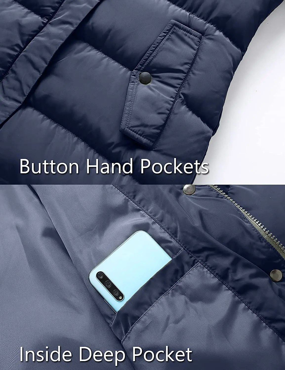 Высококачественная женская зимняя пуховая куртка пуховик парка пальто со съемным меховым капюшоном