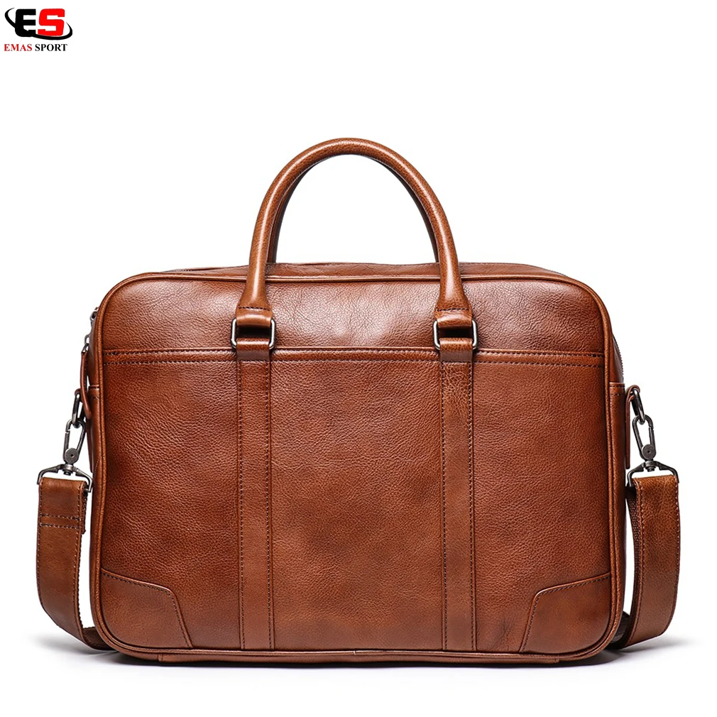 2021 Direct factory Selling Waterproof leather Soft Case Single Shoulder Portable Laptop Computer Bag With Custom logo