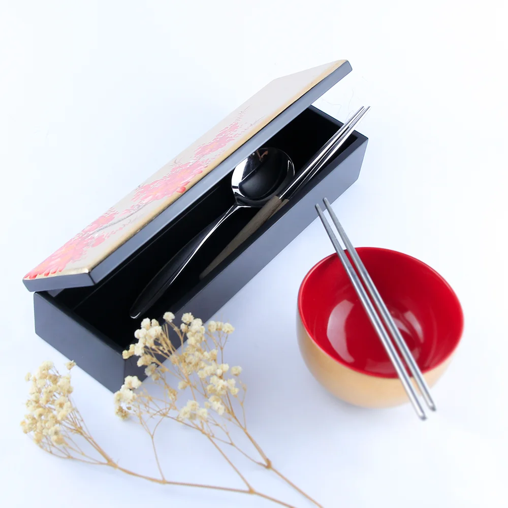 
Wholesale New Designs Printed Logo Wood Case For Chopsticks Spoon Wooden Box Storage Products Kitchen 