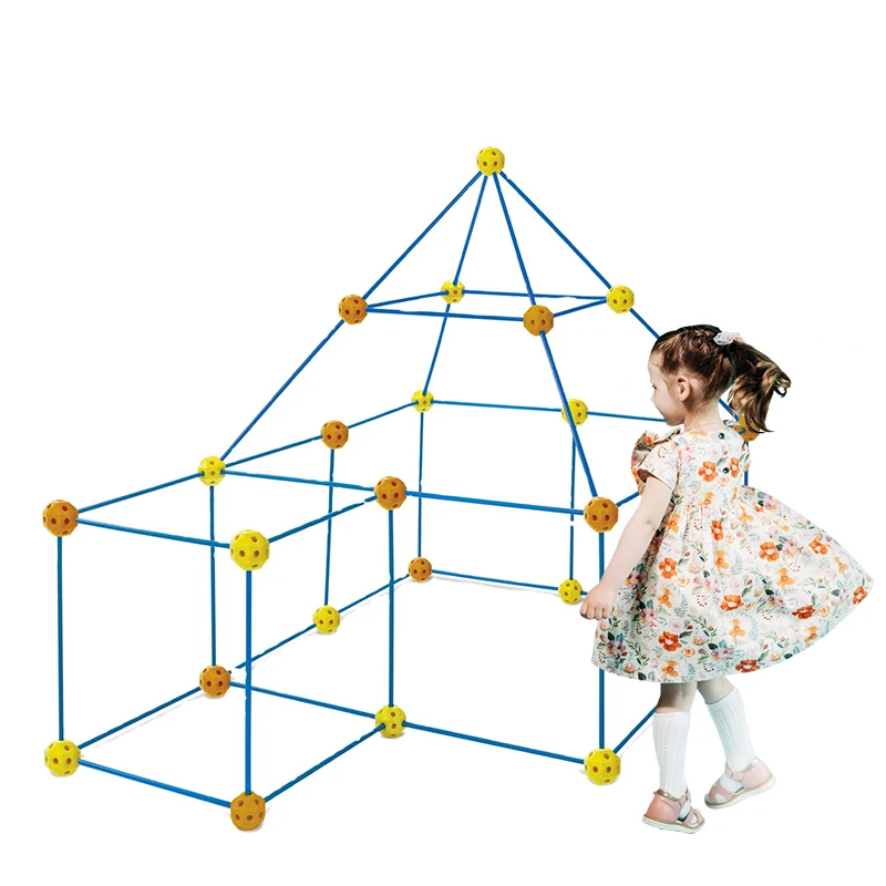 Best Selling Fort Kit Custom Accepted Education Creative Toy Building Construction Fort For Kids