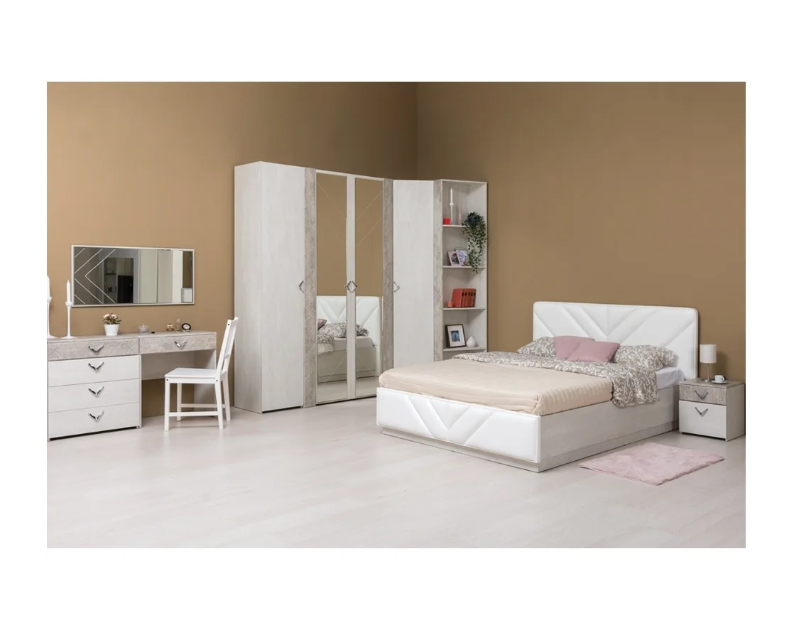 
Ameli Ar-Deco Style Modern White Furniture Bedroom Set 