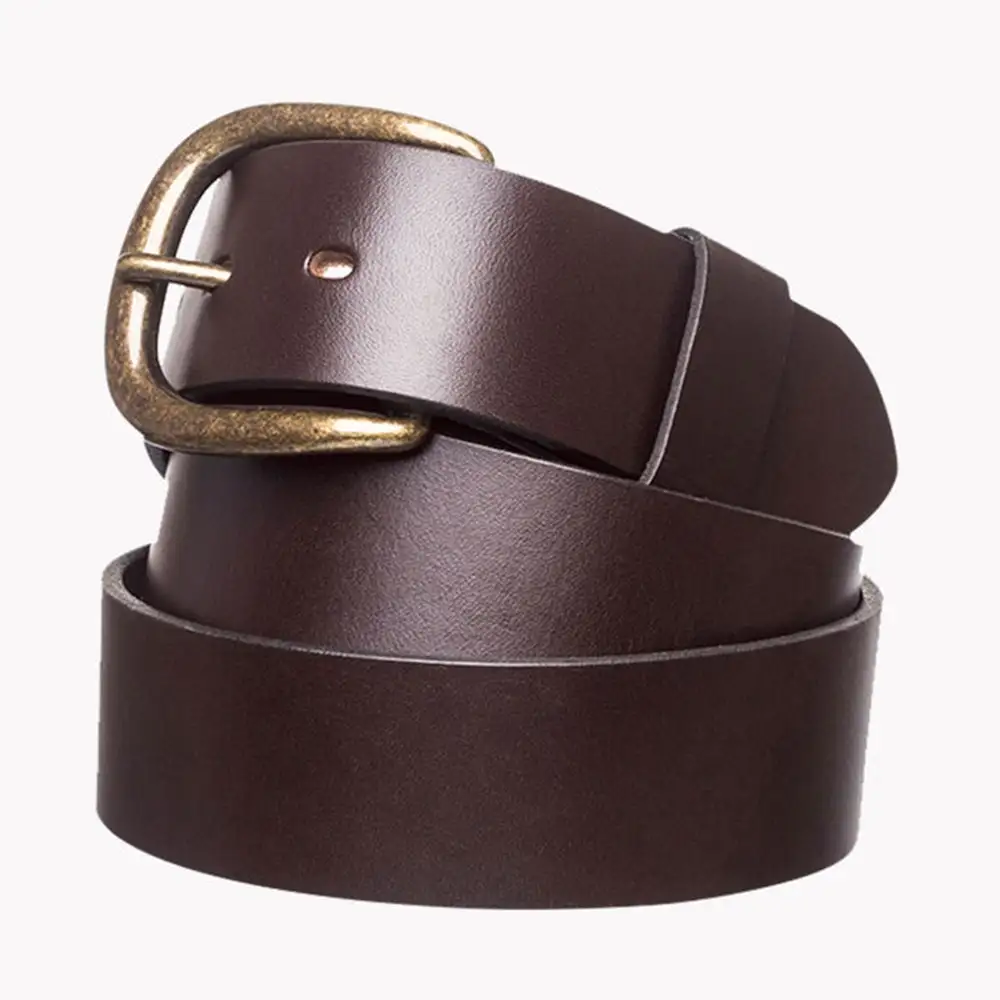 New 2022 Latest Custom Leather Belts for Men Genuine Leather Metal Buckle Men Slide Buckle Belt Genuine Cow Leather Belts