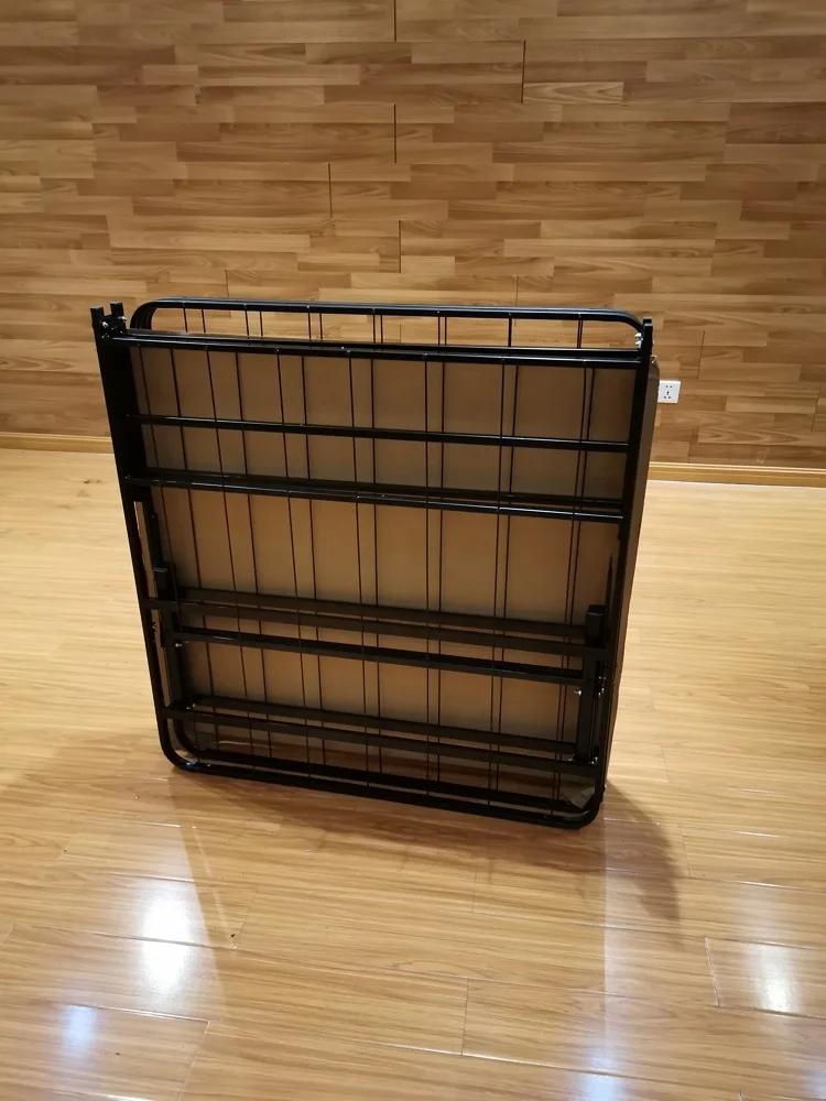 Hight Quality Modern Cheap Platform Slatted Base Bedroom Metal Folding Bed Wholesale