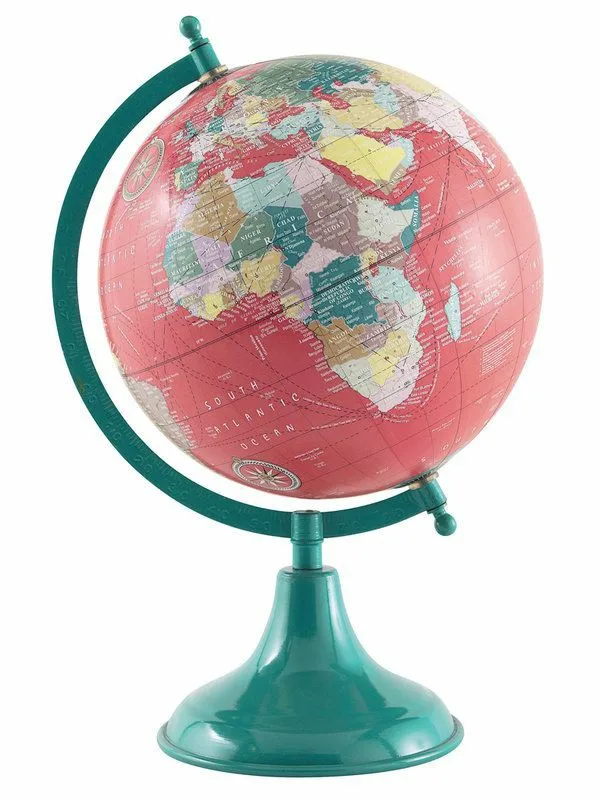 Globes Designer with Antique Copper  Stand World Globe
