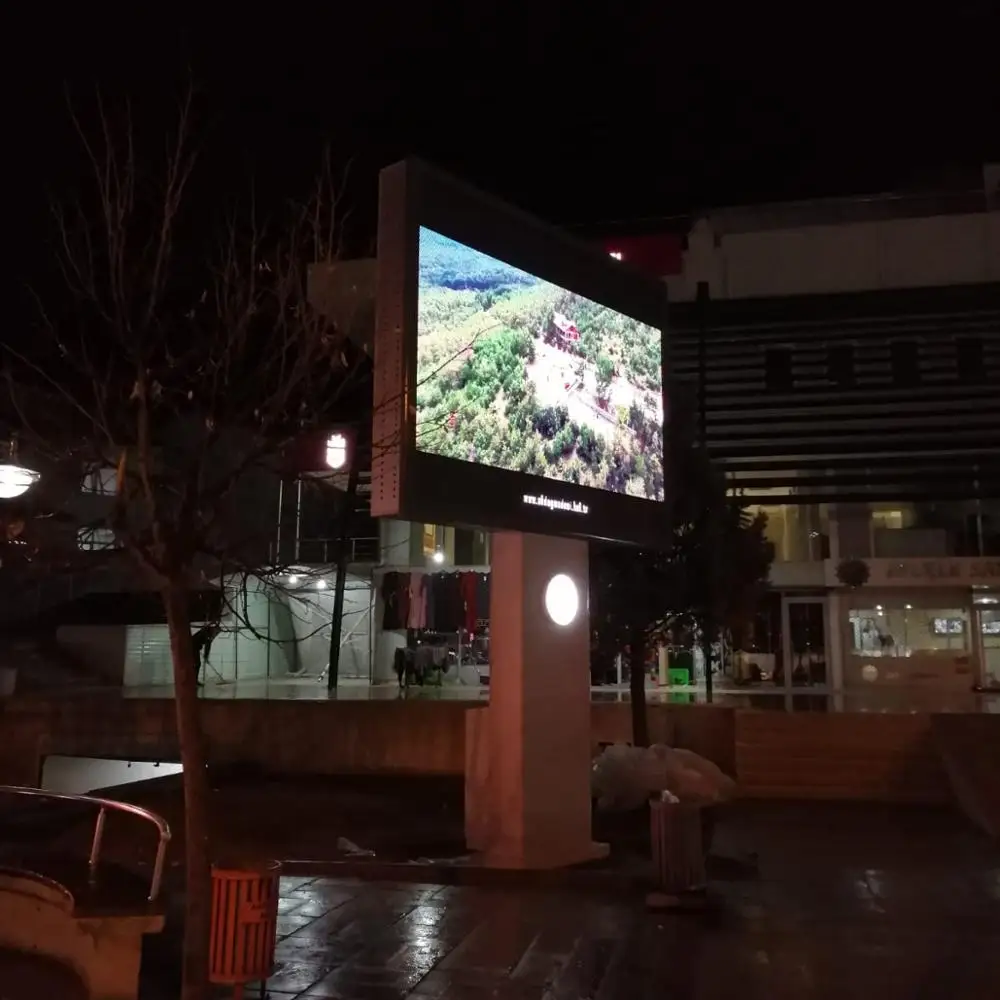 Большой Размер уличный светодиодный экран внутренний дисплей с разрешением 4K использование средств массовой информации стальная Строительная подставка напольная светодиодная тотемная опора