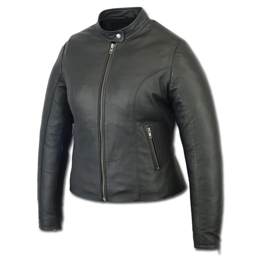 
Women Genuine Lambskin Leather Jacket Slim fit Biker Motorcycle jacket 