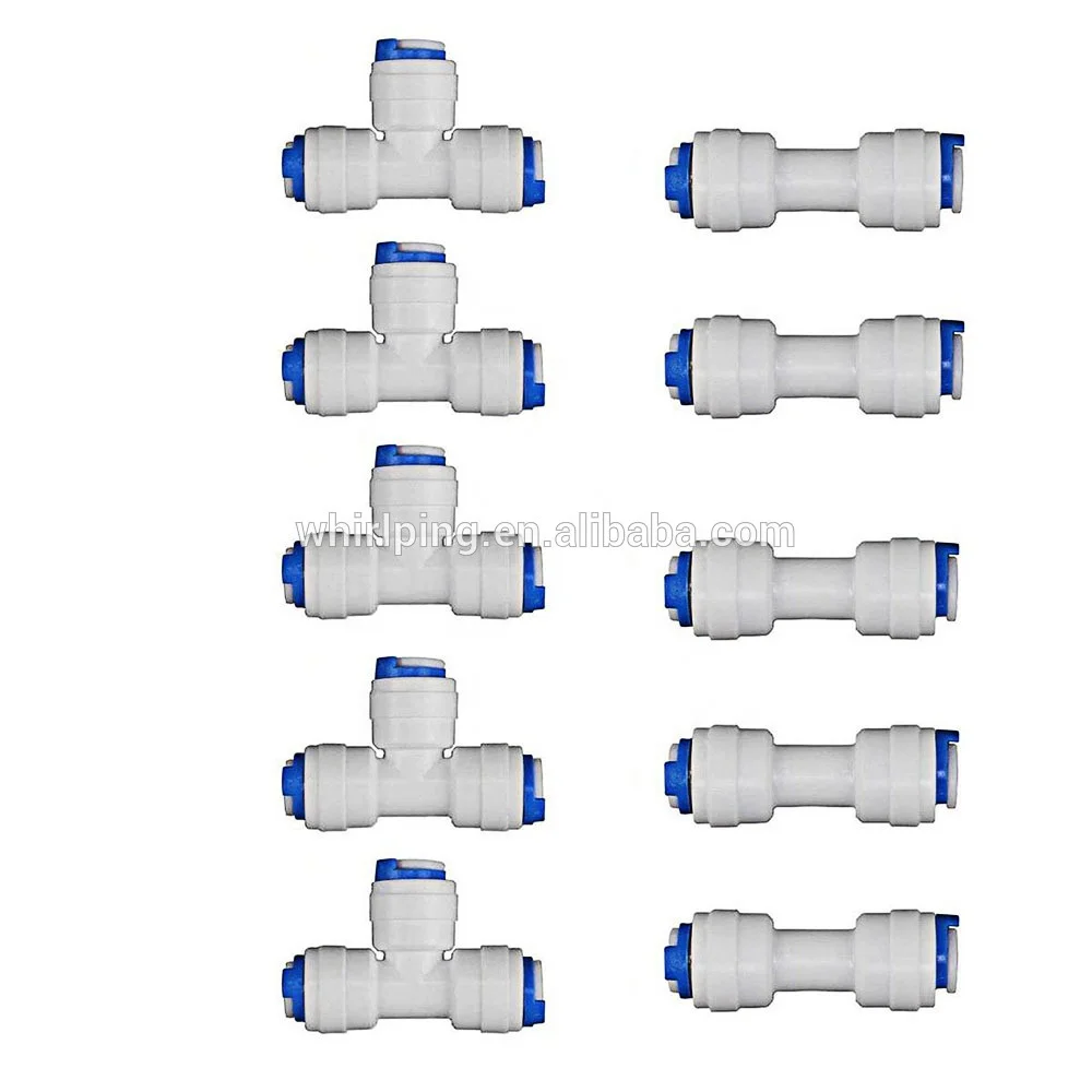 Cincosolar-water connector plastic white, 1/4, fast connection, water filter parts