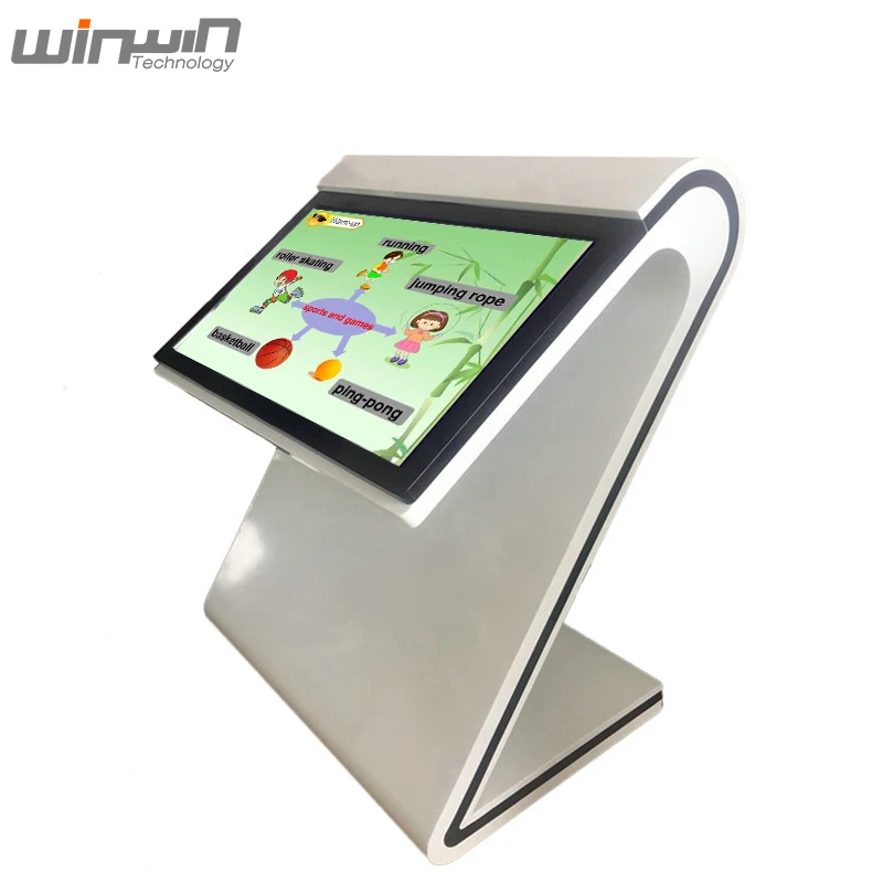 Table Stand Digital Signage 43 inch Touch Screen Android Information Kiosk