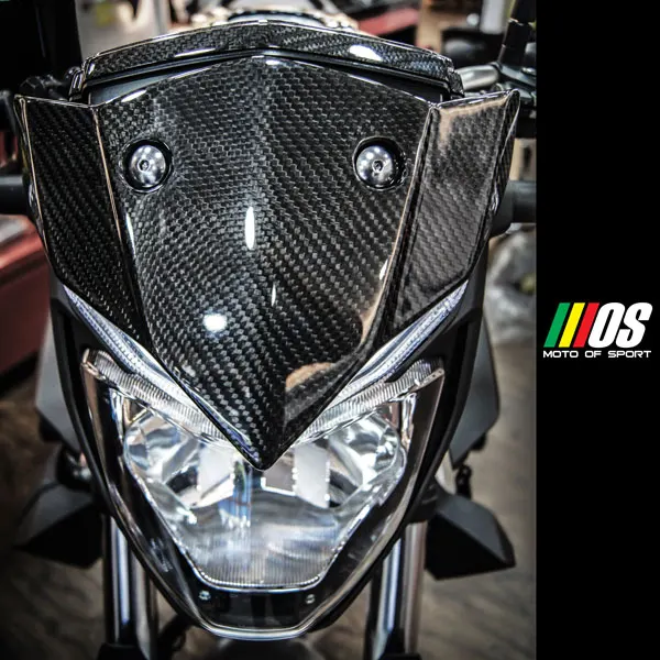 Чехол для маленьких очков MOS из углеродного волокна мотоцикла Yamaha MT25 / MT03 2015-2019 1-го