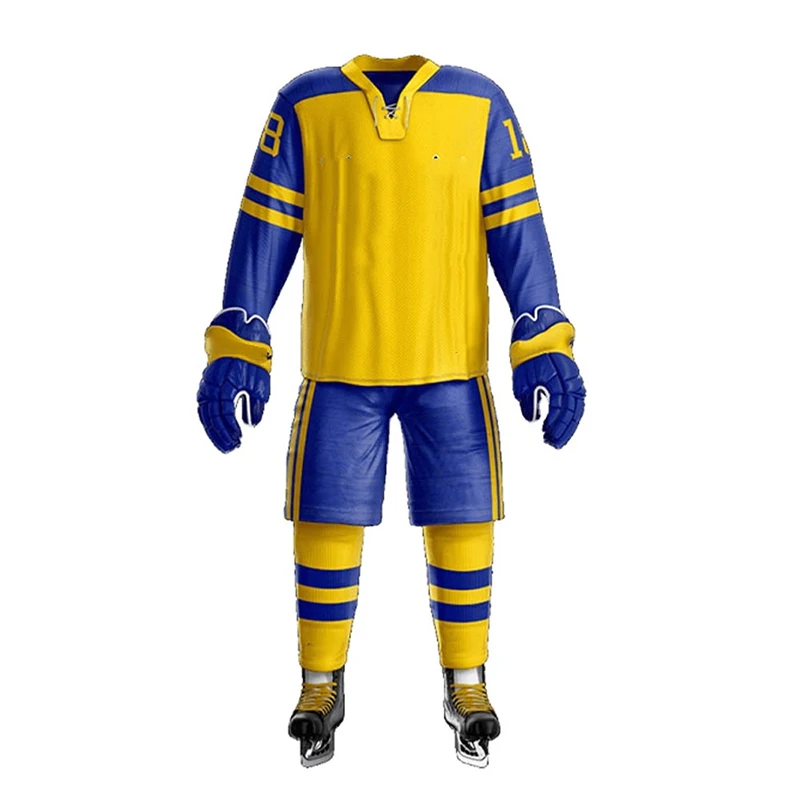 Sports Wear Sublimation Ice Hockey Uniforms Kits With Customized Design For Sale