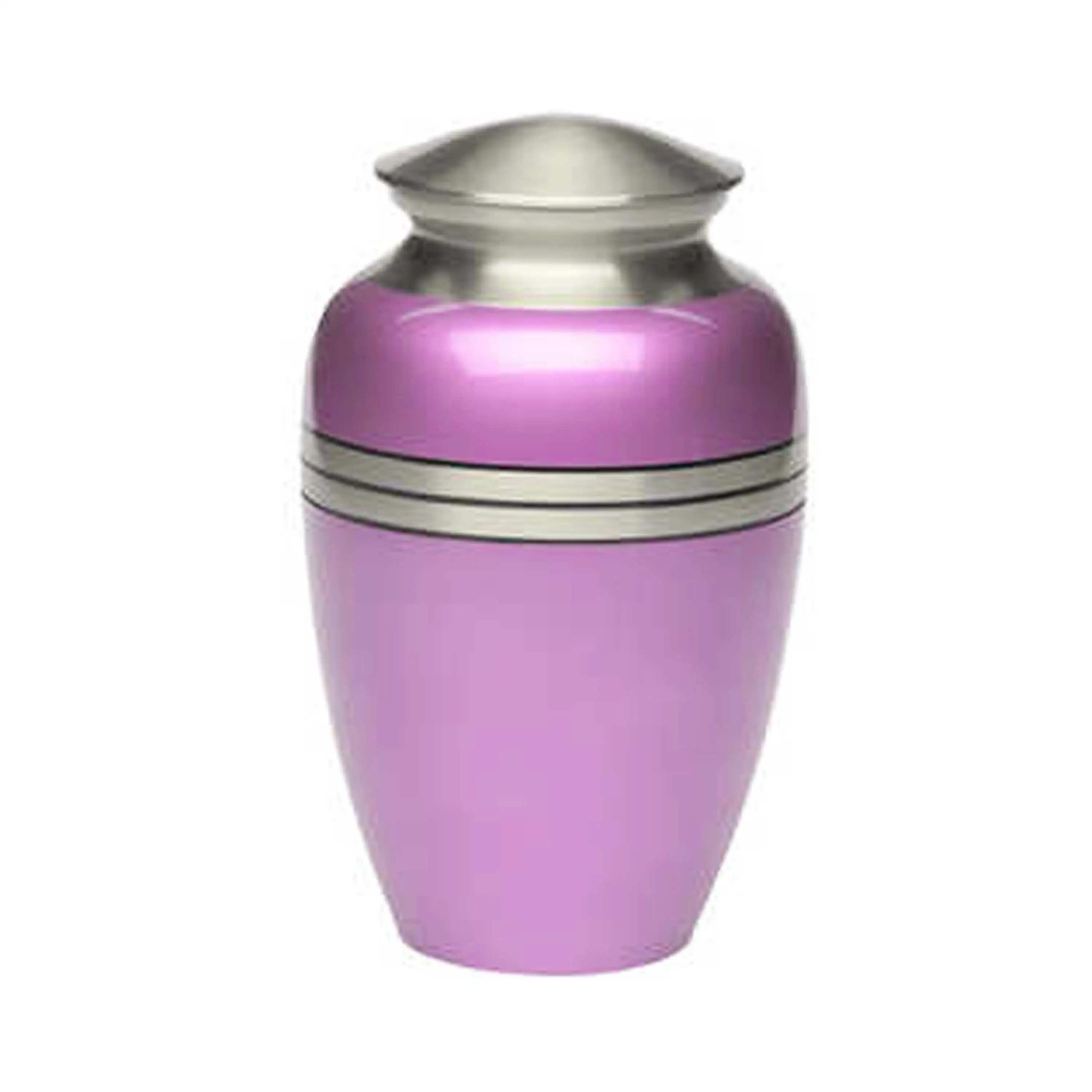 Manufacturer and Exporter of Three Striped Baby Pink Classic Urn Brass Cremation Urns Metal Classic Adult Cremation Urn Colour O