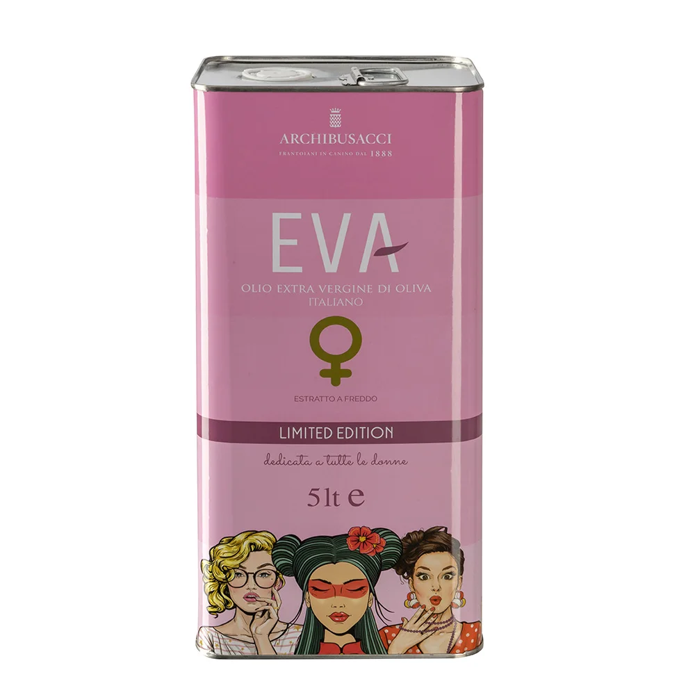 Gentle Extra Virgin Olive Oil 100 % Italian Cold Pressed Delicate EVA Lt. 5 Can for women