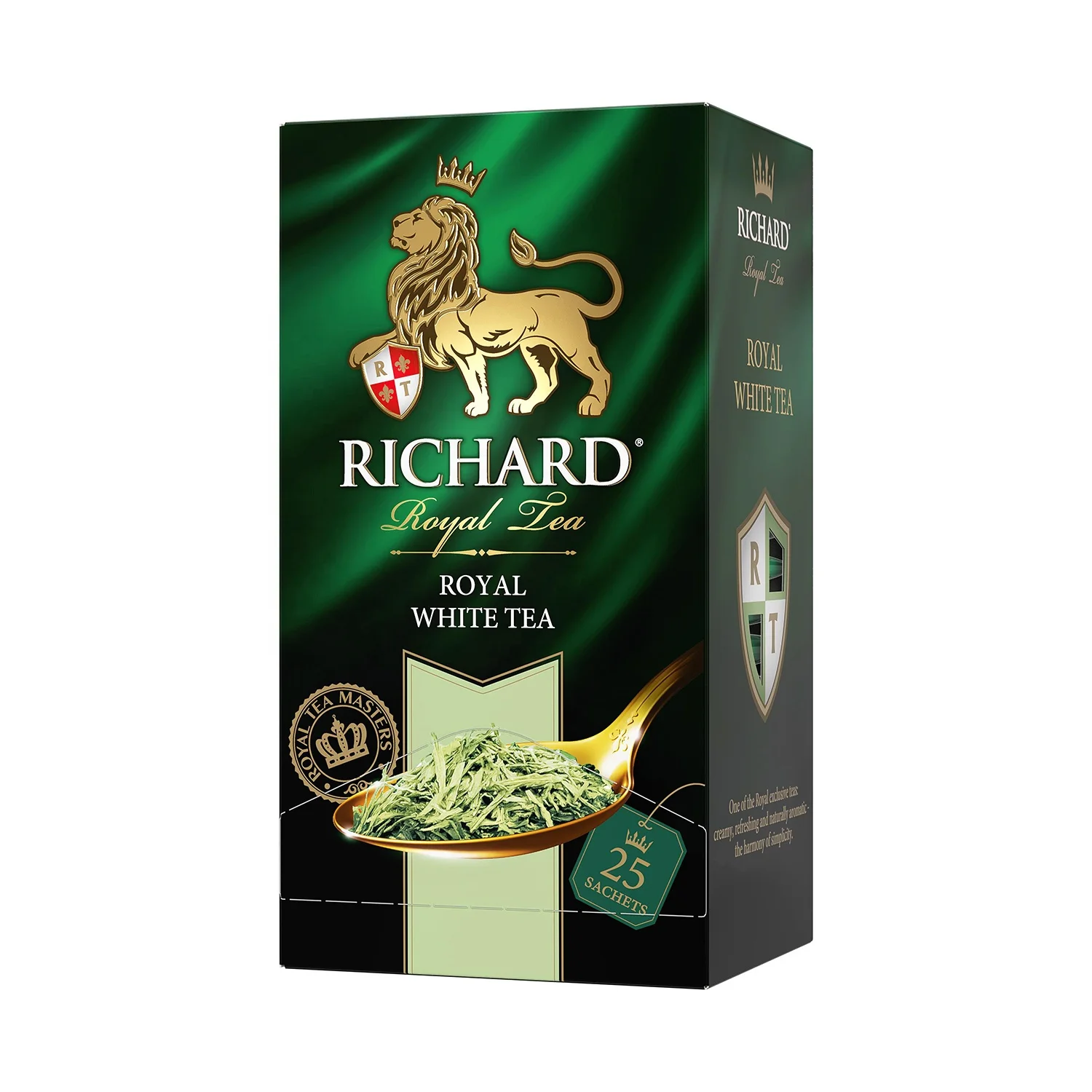 
Creamy, Refreshing & Naturally Aromatic Tea RICHARD Royal White, Premium Blend from Best Plantations, Bags in Sachets 25-Count 