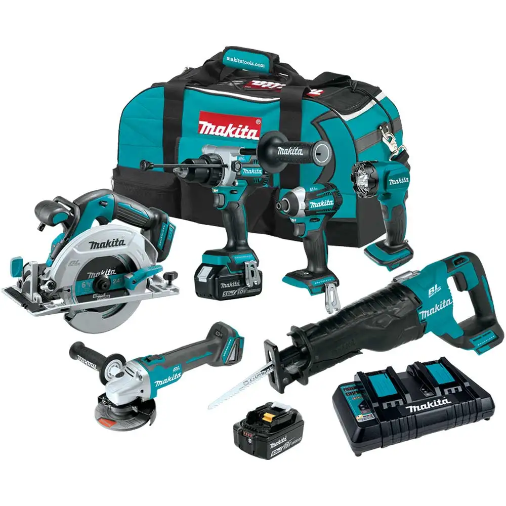 
Complete Set Makitasi 18V LXT Lithium Ion Cordless 15Pc Combo Kit 3.0Ah 