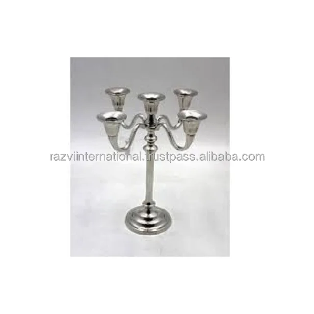  Iron christmas tree glass cylinder candelabra