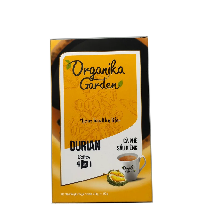 Real Durian Sweet Taste Caffeinated MA 6 COFFEE - ORGANIKA COFFEE - DURIAN COFFEE 4 IN 1 From Vietnam