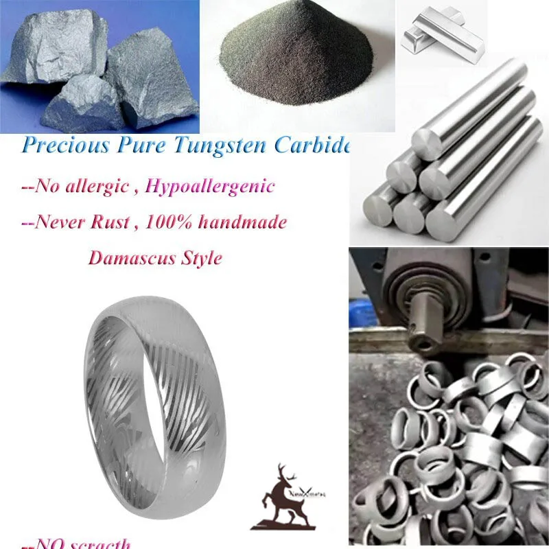 damascus steel ring custom handmade 8mm wide in twisted pattern for him and her best ring for gift at wholesale