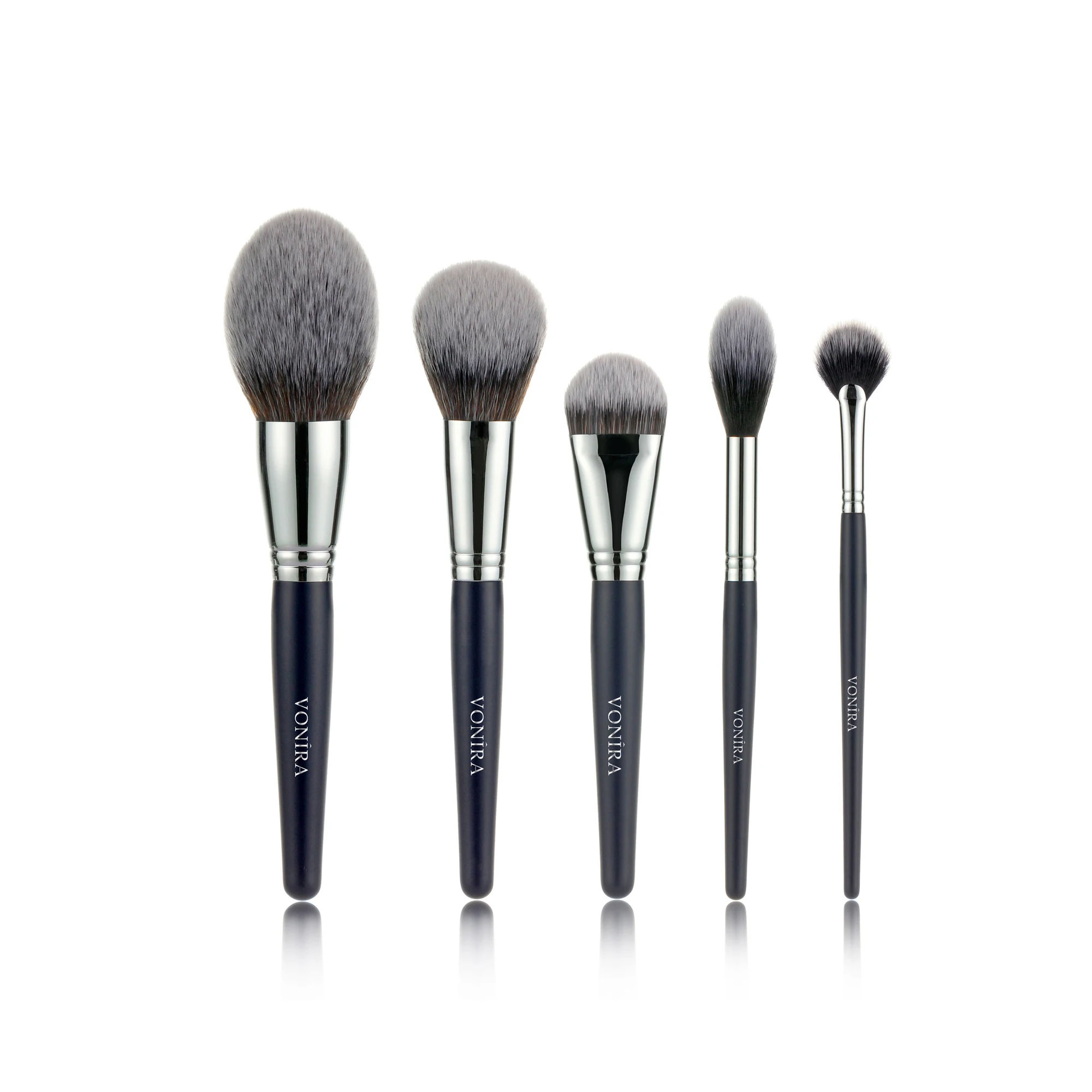 Vonira Beauty Luxurious Professional Face Makeup Brushes Set Private Label OEM Make-up Brushes With Wooden Handle