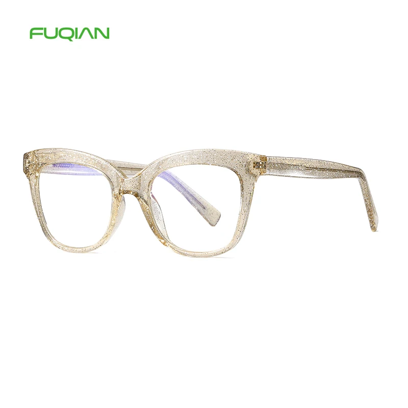 Trend Pin Anti Blue Computer Eyewear TR90 Spring Leg Transparent Myopia Glasses Frame