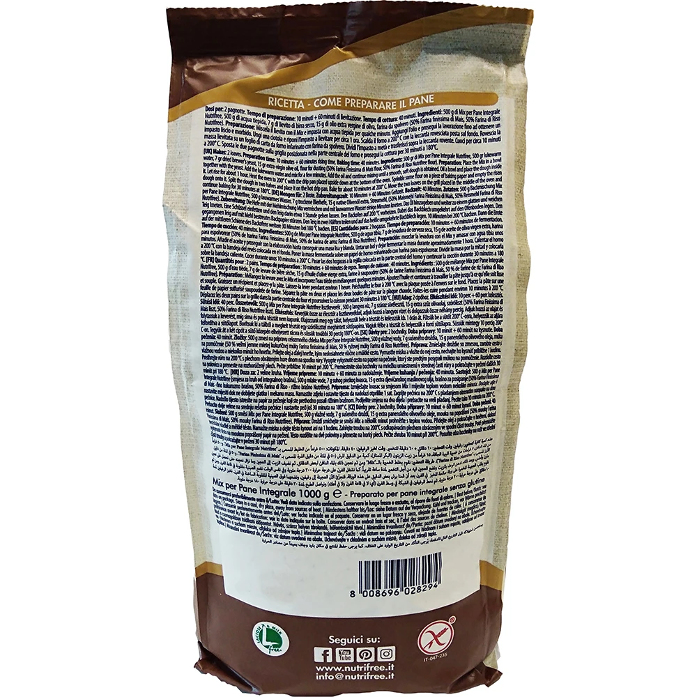 Gluten Free MIX FOR WHOLEMEAL BREAD 1 Kg