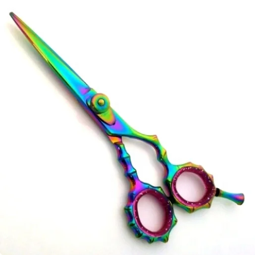 Профессиональные парикмахерские ножницы с прямым лезвием многоплазменный инструмент для стрижки волос тупым наконечником розничная цена